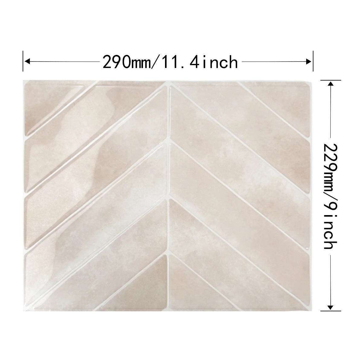 EverLeaf Herringbone Peel & Stick Tiles