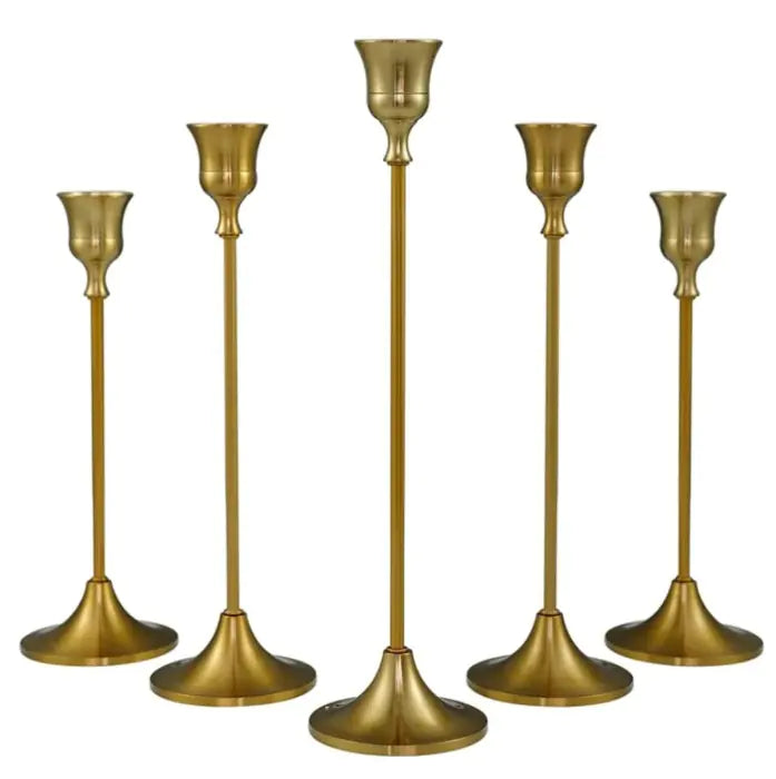 Vintage Metal Candlesticks For Mantel Decore
