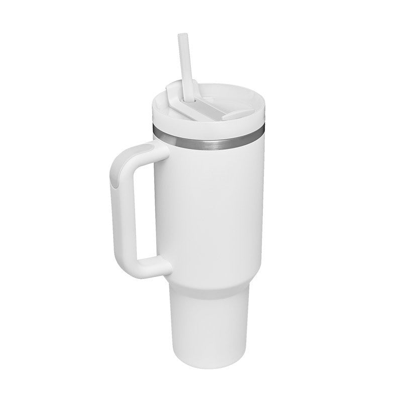40 Oz Tumbler With Handle Straw Insulated .