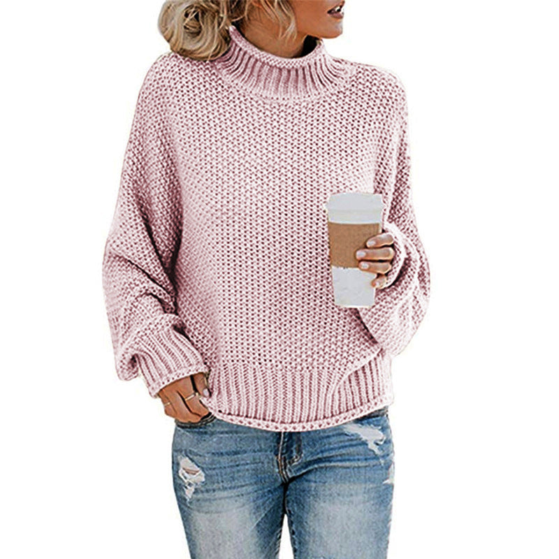 Winter Fashion Casual Knitted Long-Sleeved Top Women's Clothing.