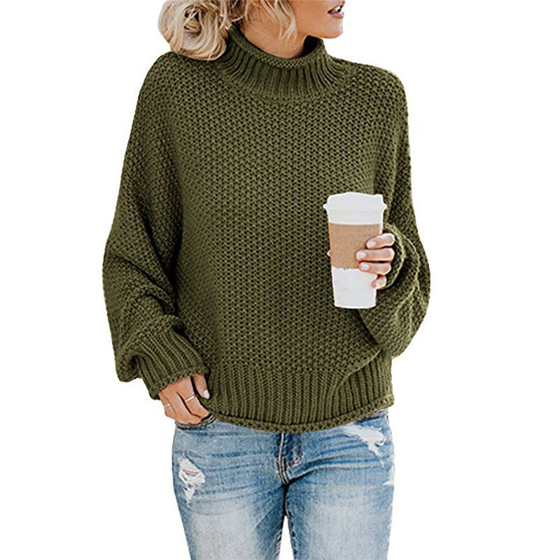 Winter Fashion Casual Knitted Long-Sleeved Top Women's Clothing.