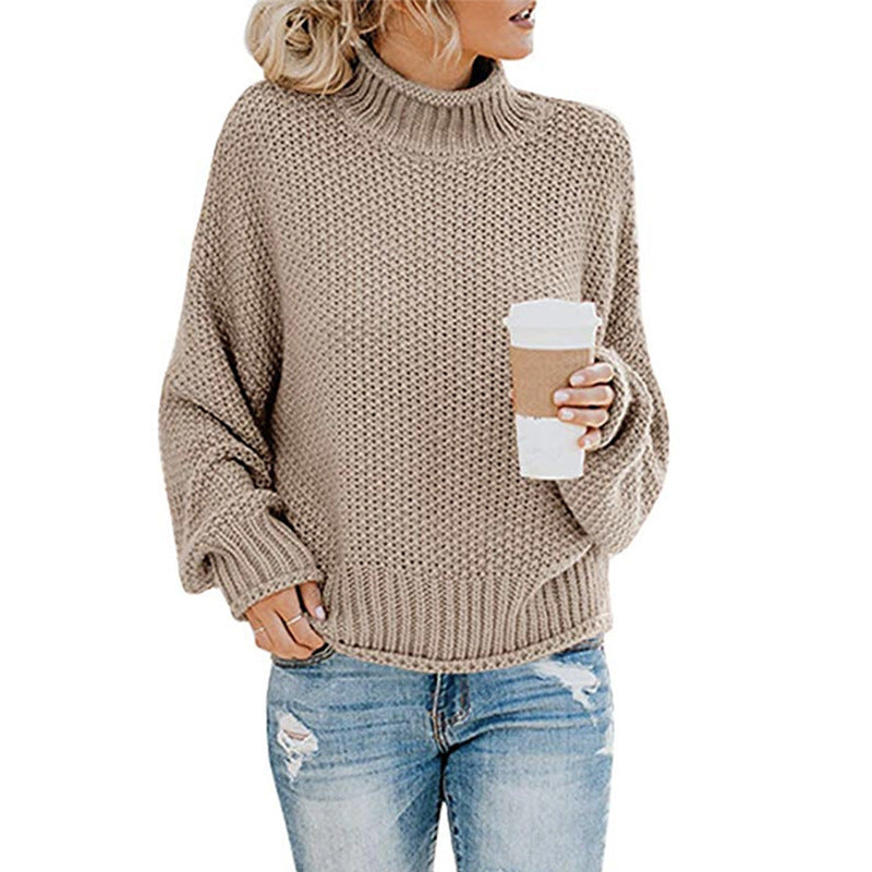 Winter Fashion Casual Knitted Long-Sleeved Top Women's Clothing.