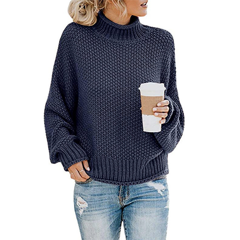 Winter Fashion Casual Knitted Long-Sleeved Top Women's Clothing.