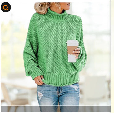 Winter Fashion Casual Knitted Long-Sleeved Top Women's Clothing.