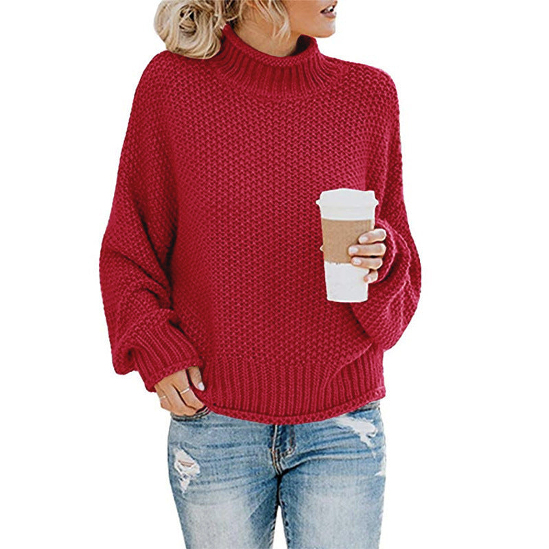 Winter Fashion Casual Knitted Long-Sleeved Top Women's Clothing.