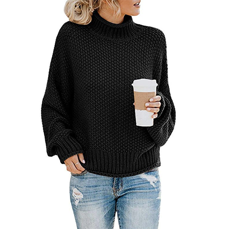Winter Fashion Casual Knitted Long-Sleeved Top Women's Clothing.