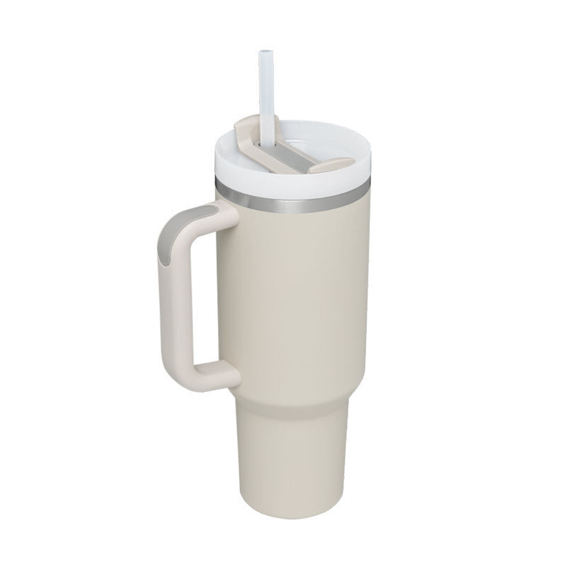 40 Oz Tumbler With Handle Straw Insulated .