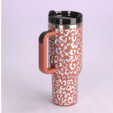 40 Oz Tumbler With Handle Straw Insulated .