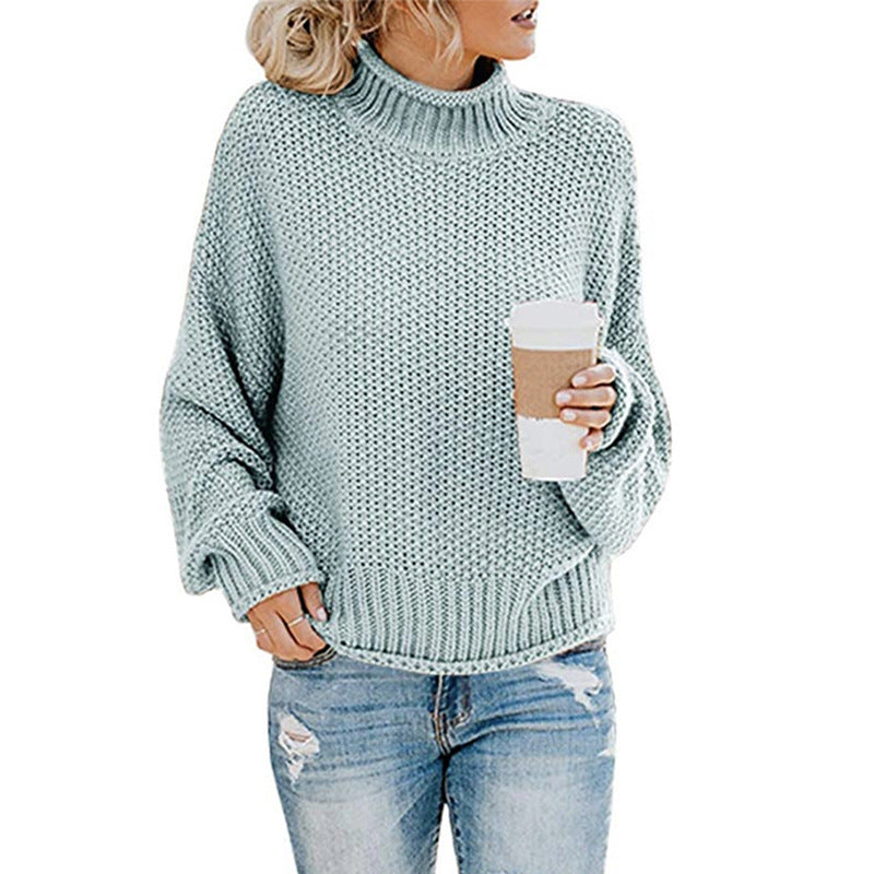 Winter Fashion Casual Knitted Long-Sleeved Top Women's Clothing.