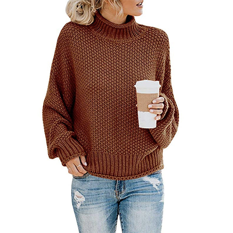 Winter Fashion Casual Knitted Long-Sleeved Top Women's Clothing.