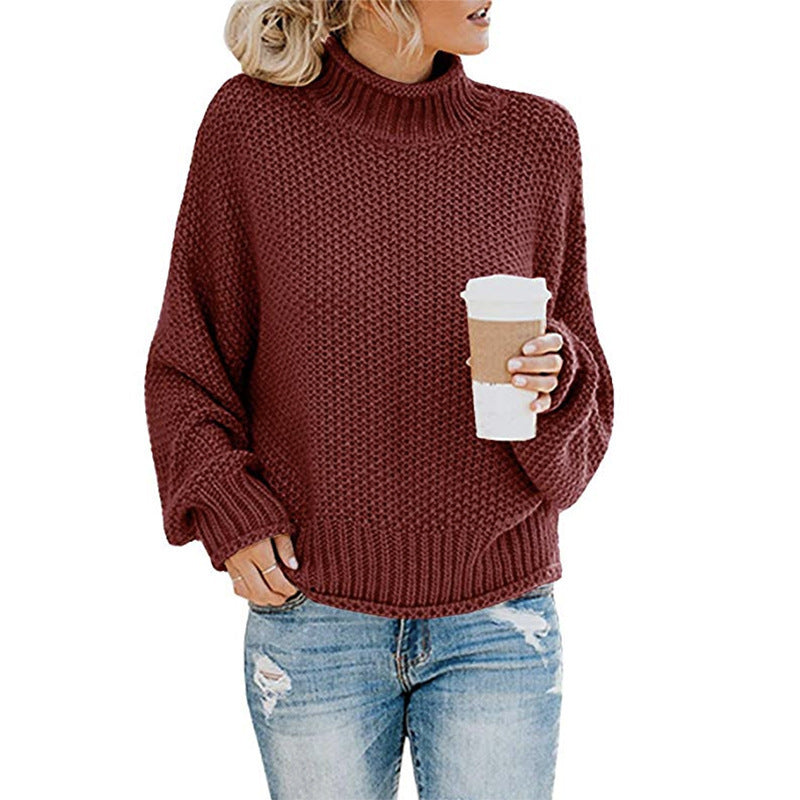 Winter Fashion Casual Knitted Long-Sleeved Top Women's Clothing.
