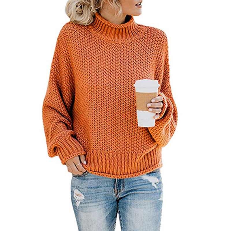 Winter Fashion Casual Knitted Long-Sleeved Top Women's Clothing.