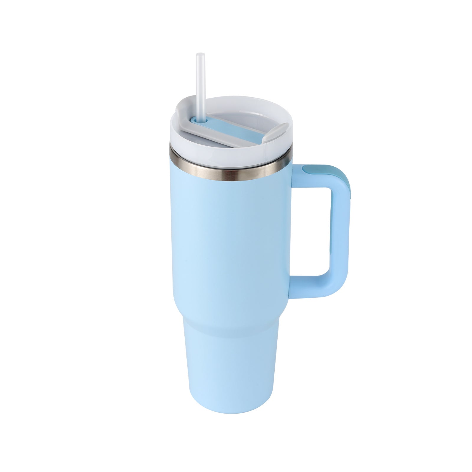 40 Oz Tumbler With Handle Straw Insulated .