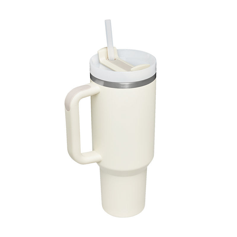 40 Oz Tumbler With Handle Straw Insulated .