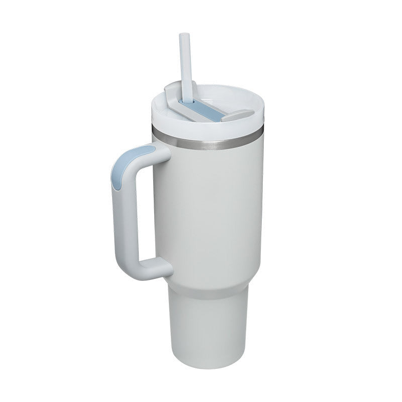 40 Oz Tumbler With Handle Straw Insulated .
