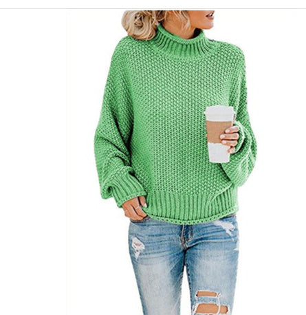 Winter Fashion Casual Knitted Long-Sleeved Top Women's Clothing.
