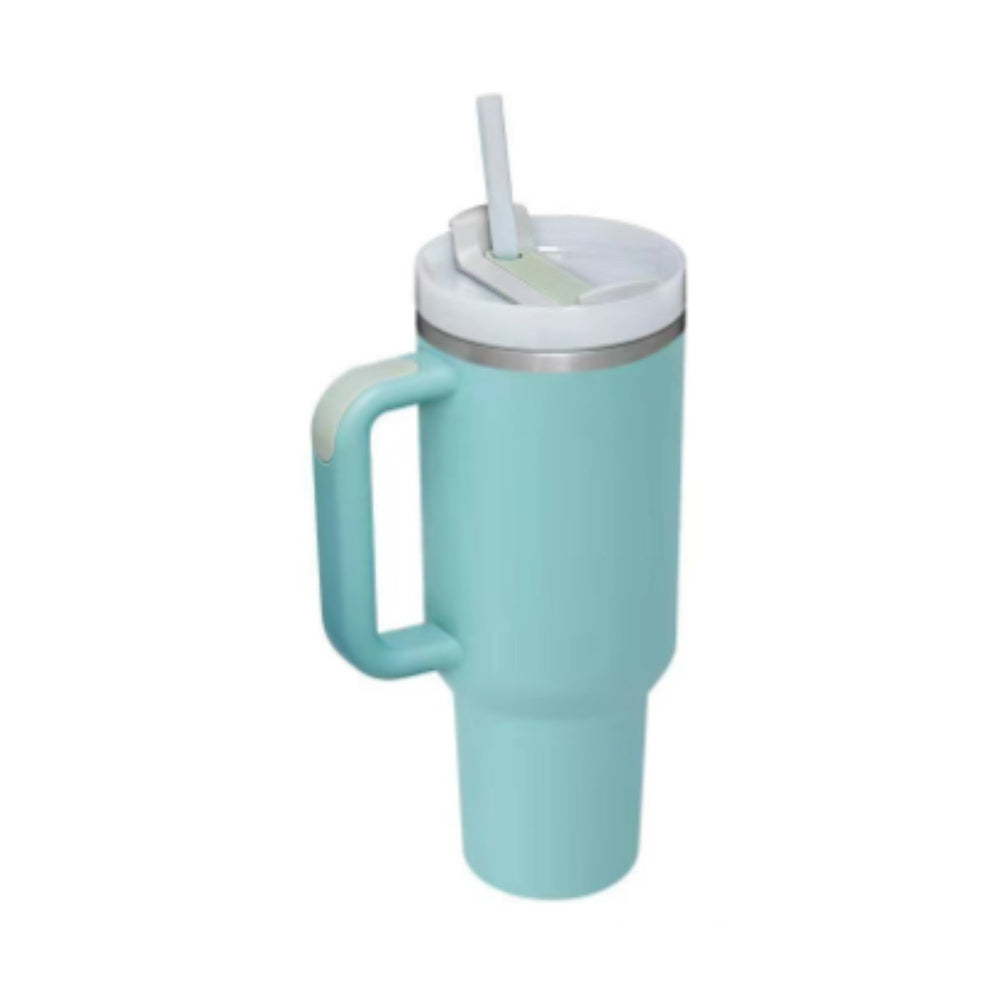 40 Oz Tumbler With Handle Straw Insulated .