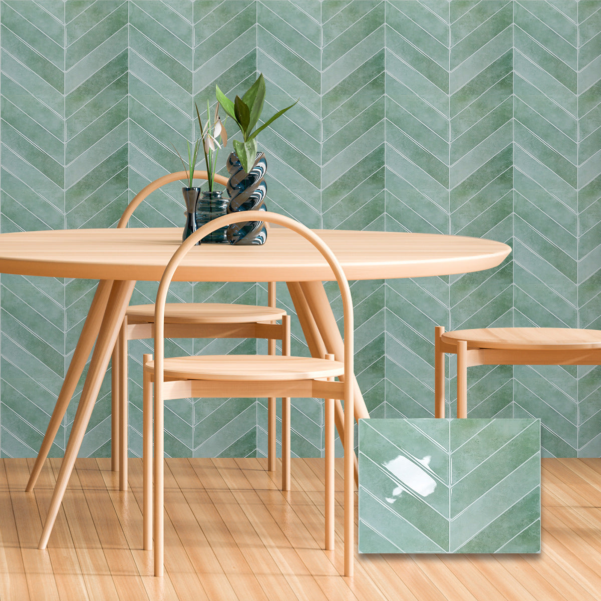 EverLeaf Herringbone Peel & Stick Tiles