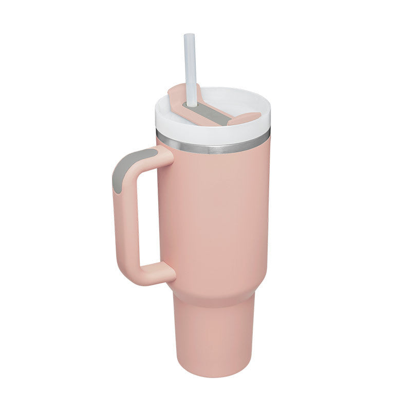 40 Oz Tumbler With Handle Straw Insulated .